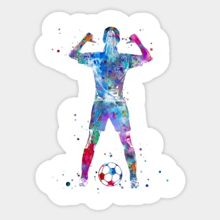 Female Soccer Player Sticker